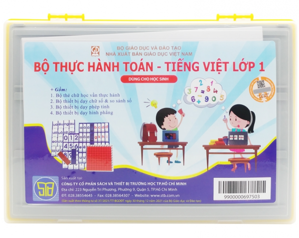 Bộ Thực Hành Toán – Tiếng Việt Lớp 1 (Hộp 1) – Dùng Cho Học Sinh – TT 37