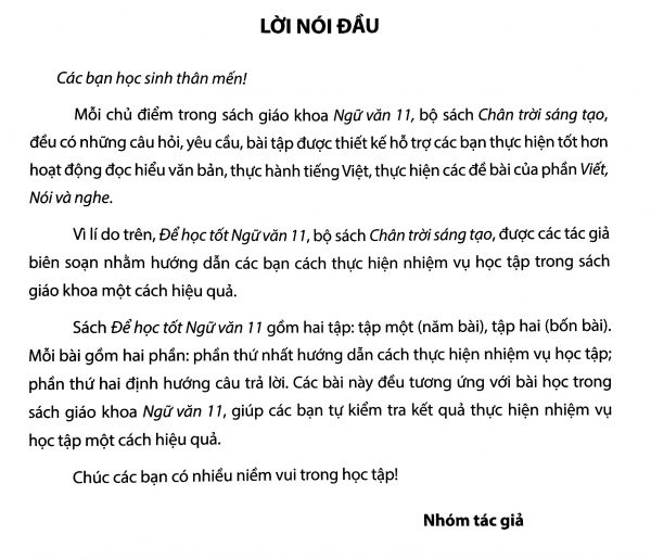 H1- Để học tốt Ngữ văn 11 tập một (Bộ sách Chân trời sáng tạo)