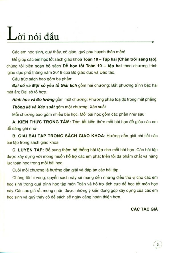 H1 – Để học tốt Toán 10 tập hai (Bộ sách Chân trời sáng tạo)