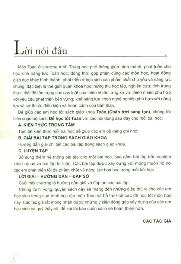 H1 – Để học tốt Toán 10 tập một (Bộ sách Chân trời sáng tạo)