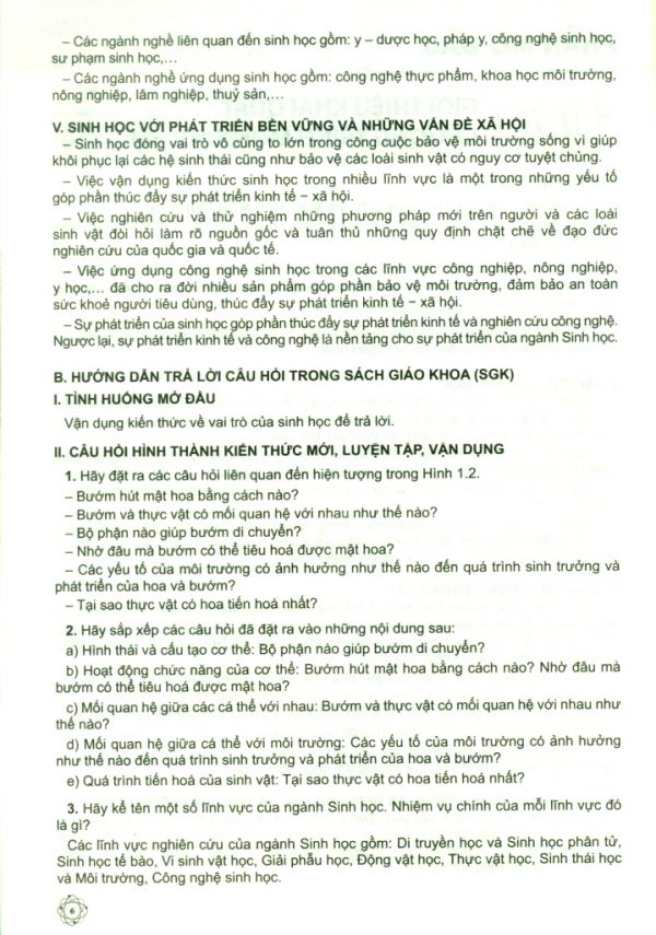 H2 – Để học tốt Sinh học 10 (Bộ sách Chân trời sáng tạo)