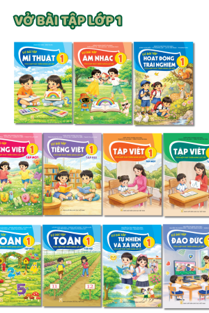 Bộ Vở bài tập lớp 1 - Tích hợp phát triển năng lực số (Trọn bộ)