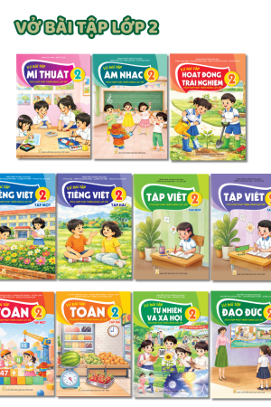 Bộ Vở bài tập lớp 2 - Tích hợp phát triển năng lực số (Trọn bộ)