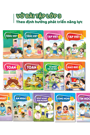 Bộ Vở bài tập lớp 3 - Tích hợp phát triển năng lực số (Trọn bộ)
