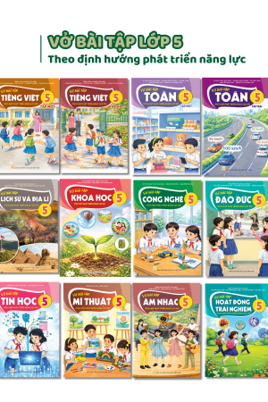Bộ Vở bài tập lớp 5 - Tích hợp phát triển năng lực số (Trọn bộ)
